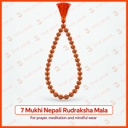 7 Mukhi Nepali Rudraksha Mala