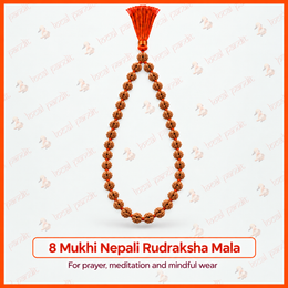 8 Mukhi Nepali Rudraksha Mala