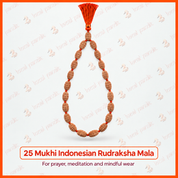 25 Mukhi Indonesian Rudraksha Mala