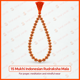 15 Mukhi Indonesian Rudraksha Mala