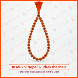 18 Mukhi Nepali Rudraksha Mala