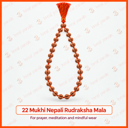 22 Mukhi Nepali Rudraksha Mala