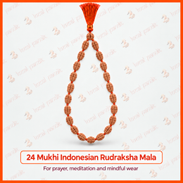 24 Mukhi Indonesian Rudraksha Mala