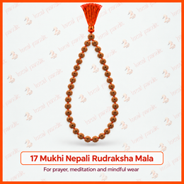 17 Mukhi Nepali Rudraksha Mala