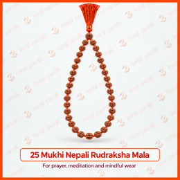 25 Mukhi Nepali Rudraksha Mala