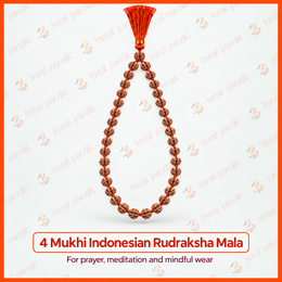 4 Mukhi Indonesian Rudraksha Mala