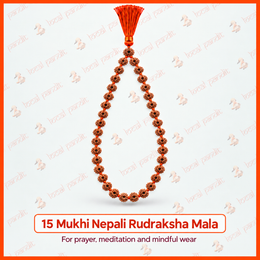 15 Mukhi Nepali Rudraksha Mala