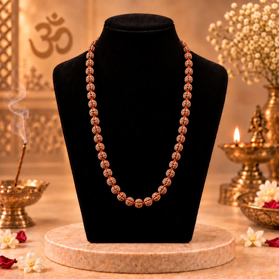 4 Mukhi Indonesian Rudraksha Mala