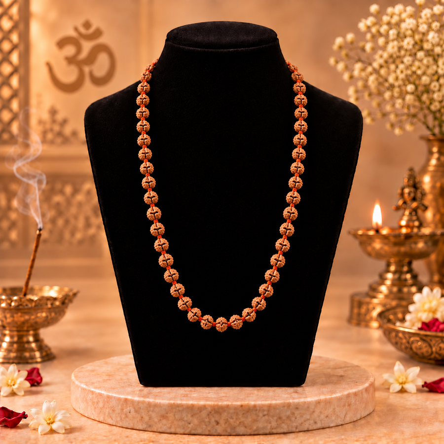3 Mukhi Nepali Rudraksha Mala
