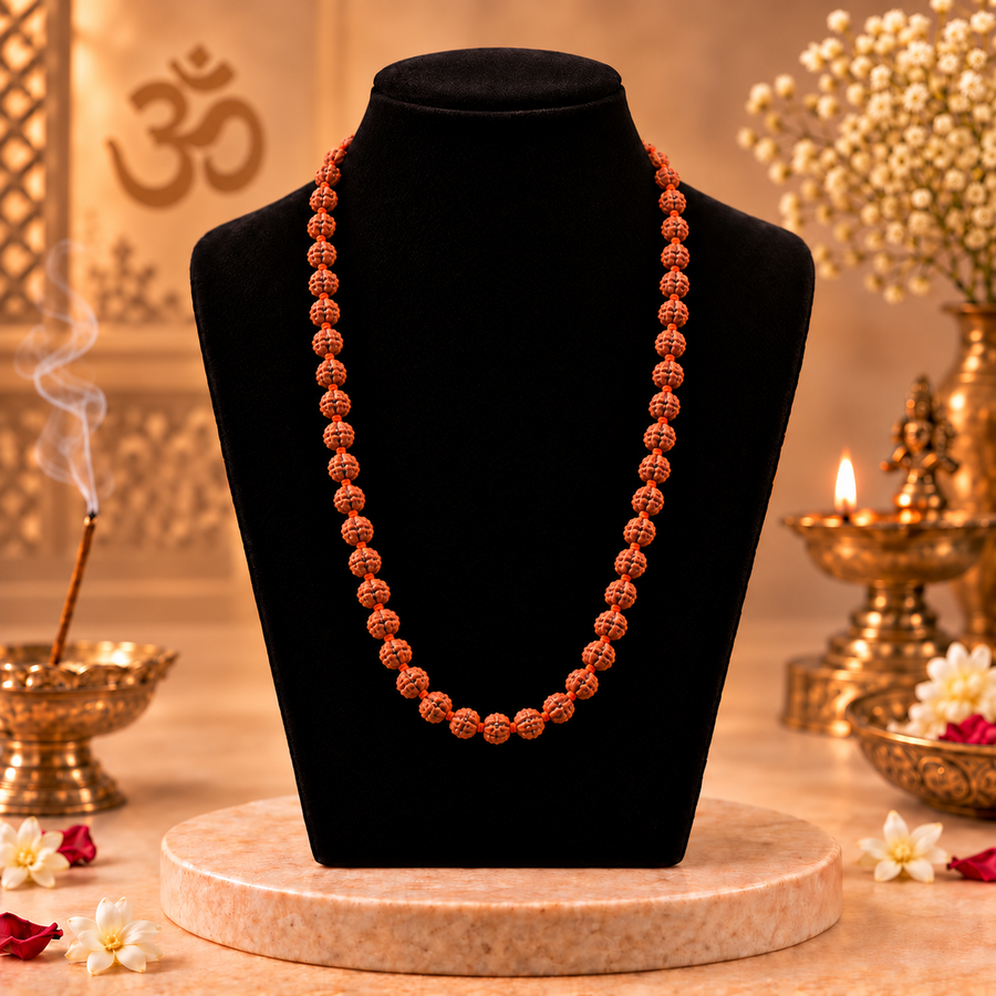 5 Mukhi Indonesian Rudraksha Mala