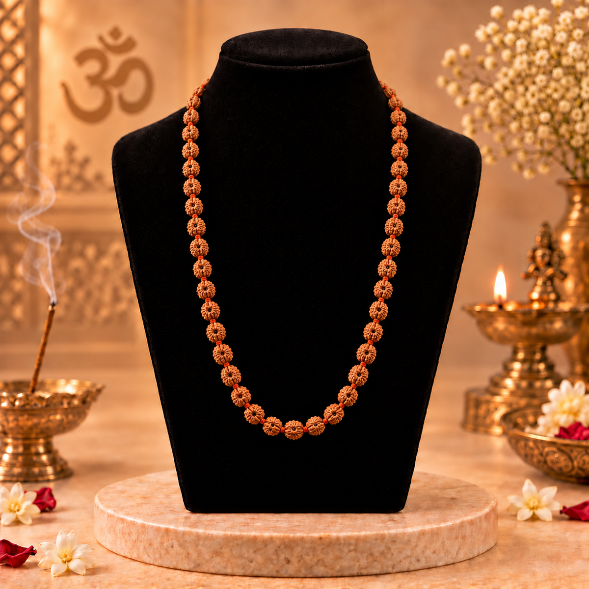 Five natural faces of a 5 Mukhi Rudraksha
