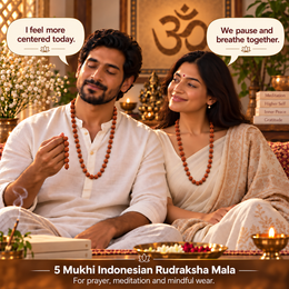 5 Mukhi Indonesian Rudraksha Mala