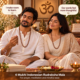 4 Mukhi Indonesian Rudraksha Mala