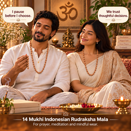 14 Mukhi Indonesian Rudraksha Mala