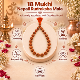 18 Mukhi Nepali Rudraksha Mala