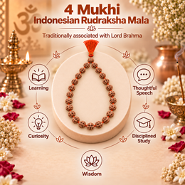 4 Mukhi Indonesian Rudraksha Mala