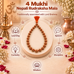 4 Mukhi Nepali Rudraksha Mala
