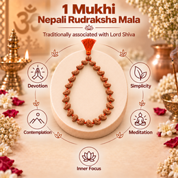 1 Mukhi Nepali Rudraksha Mala