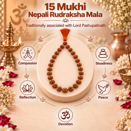 15 Mukhi Nepali Rudraksha Mala
