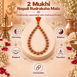 2 Mukhi Nepali Rudraksha Mala