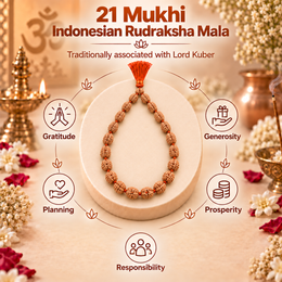 21 Mukhi Indonesian Rudraksha Mala