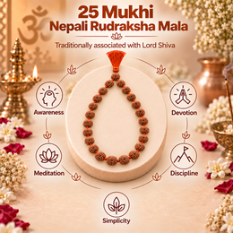 25 Mukhi Nepali Rudraksha Mala