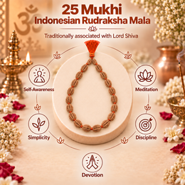 25 Mukhi Indonesian Rudraksha Mala