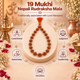 19 Mukhi Nepali Rudraksha Mala