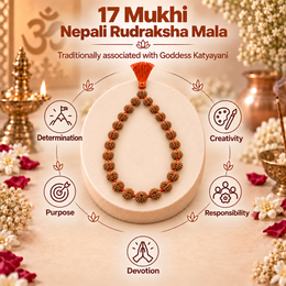 17 Mukhi Nepali Rudraksha Mala