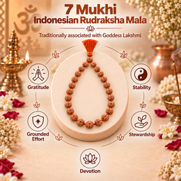 7 Mukhi Indonesian Rudraksha Mala