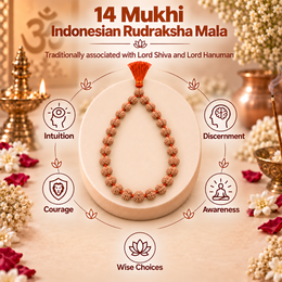 14 Mukhi Indonesian Rudraksha Mala