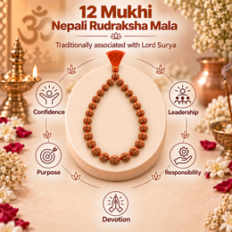 12 Mukhi Nepali Rudraksha Mala