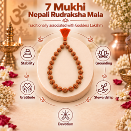 7 Mukhi Nepali Rudraksha Mala