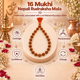 16 Mukhi Nepali Rudraksha Mala