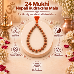 24 Mukhi Nepali Rudraksha Mala