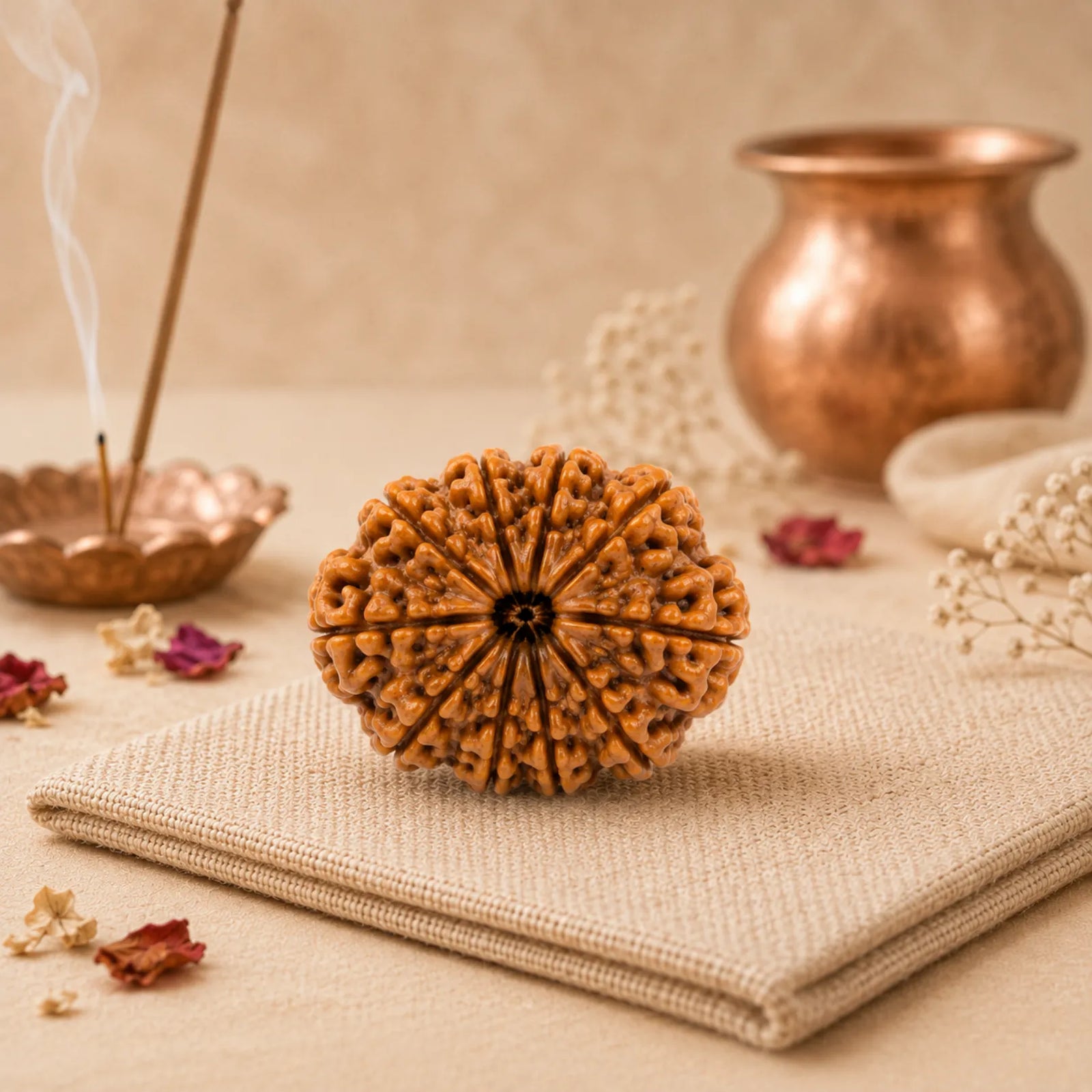 Five natural faces of a 5 Mukhi Rudraksha