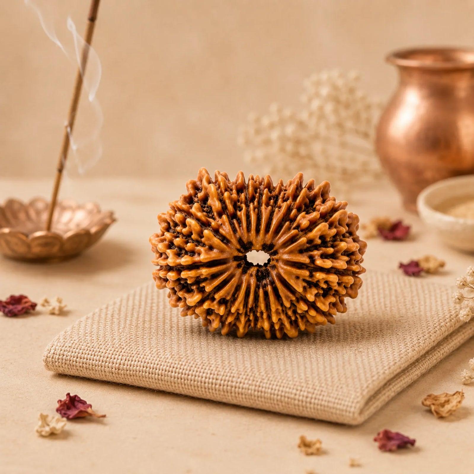 Five natural faces of a 5 Mukhi Rudraksha