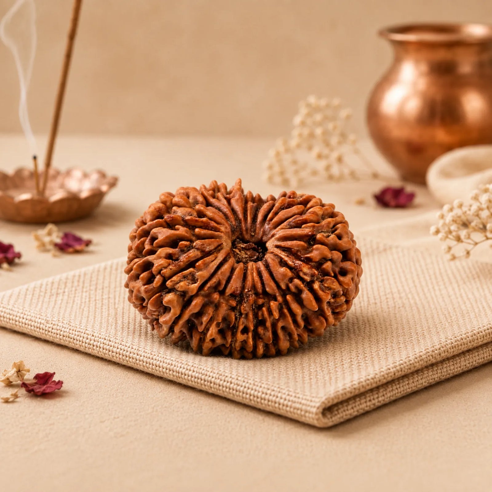 Five natural faces of a 5 Mukhi Rudraksha