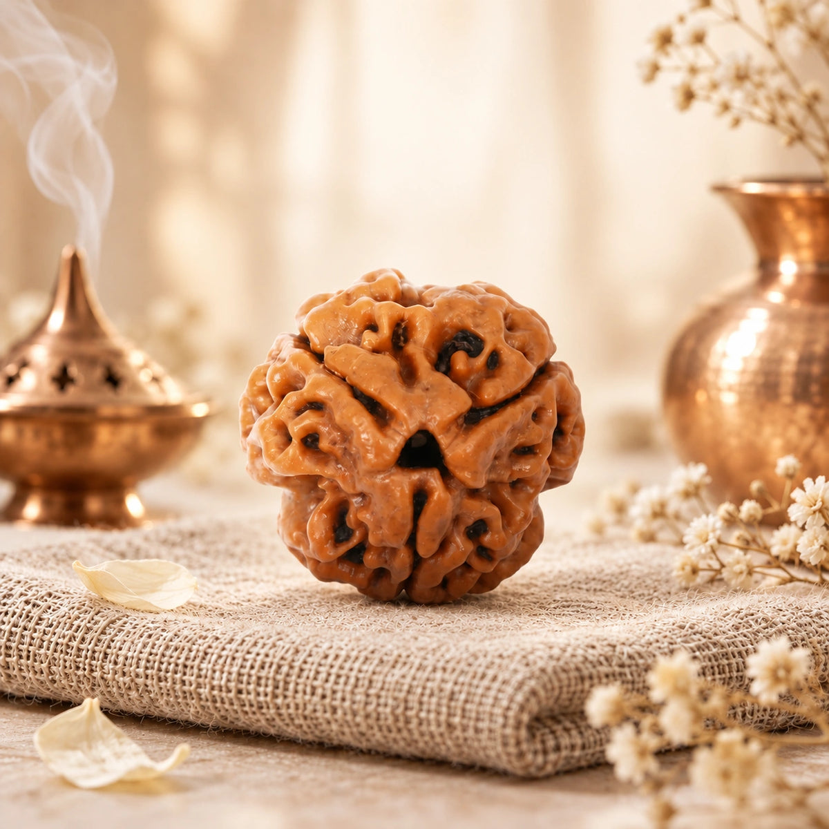 Five natural faces of a 5 Mukhi Rudraksha