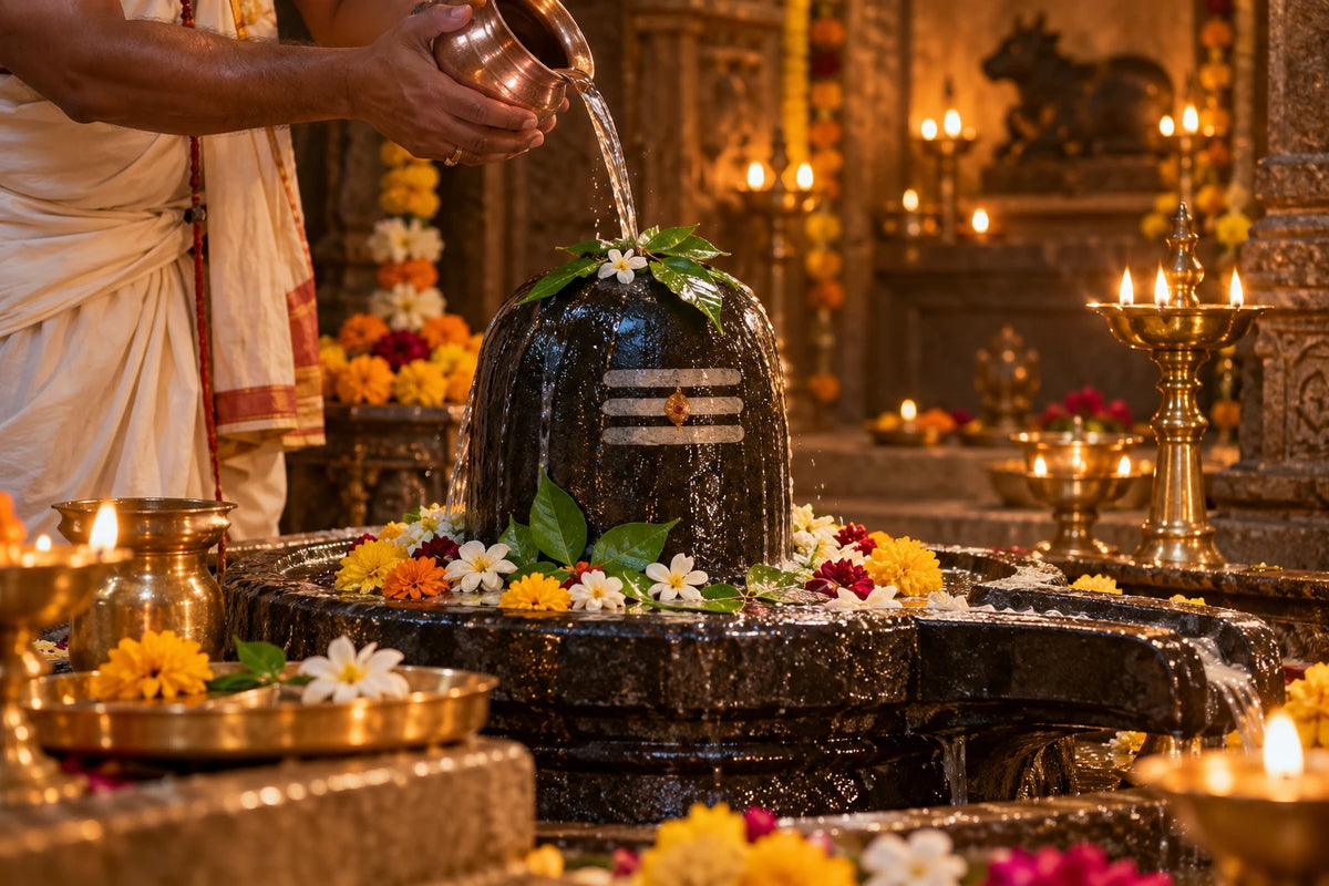 Omkareshwar Abhishek devotional artwork